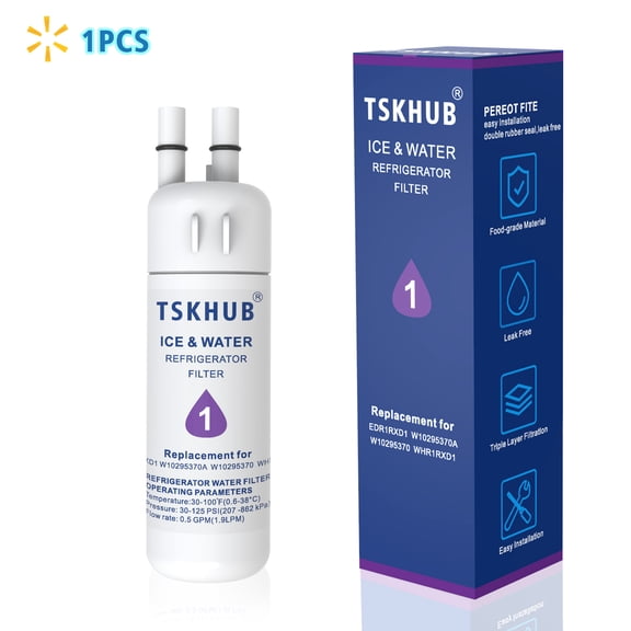 EDR1RXD1 Water Filter 1 Compatible with W10295370A W10295370 EDR1RXD1B46-9081 46/9930 P5WB2L EDRD101G1W, 1-Pack
