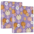 thumbnail image 2 of Pumpkins and Daisies 3 Ring Hardcover Binders 1.5in Round Rings for Letter-Size Folder Paper Organizer Pockets for Office Student Recipe, 2 of 9