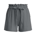 thumbnail image 5 of Gamivast Linen Shorts for Women Loose Fit High Waisted Drawstring Shorts Paperbag Waist Breathable Front Pocket Design for Beach Town Strolls Weekends Away and Summer Lounging, 5 of 5