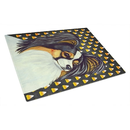

Caroline s Treasures Papillon Candy Corn Halloween Portrait Glass Cutting Board Large