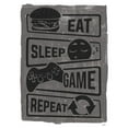 thumbnail image 2 of Lux + Me Designs 25x32 White Modern Wood Framed Museum Art Print Titled - Eat, Sleep, Game, Repeat, 2 of 4