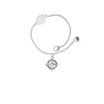thumbnail image 2 of Delight Jewelry Silvertone Compass - Silvertone Leaf Delicate Bracelet, 6.25+1.75", 2 of 4