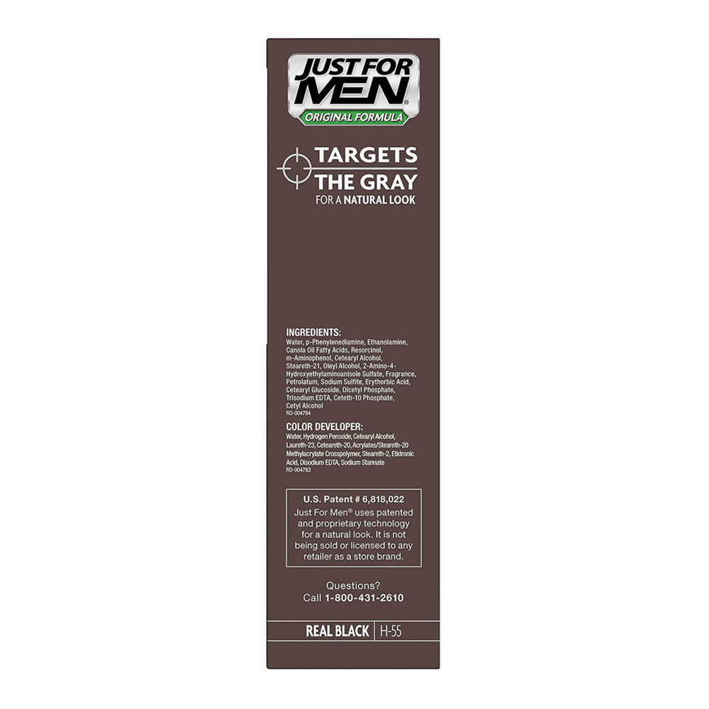 JUST FOR MEN Hair Color H-55 Real Black 1 Each (Pack of 3)
