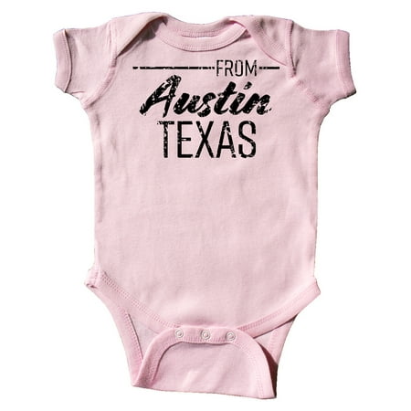 

Inktastic From Austin Texas in Black Distressed Text Gift Baby Boy or Baby Girl Bodysuit