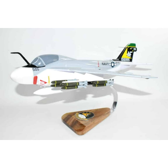 VA-115 Arabs A-6 (1973) Intruder Model, 1/36th Scale, Mahogany, Navy
