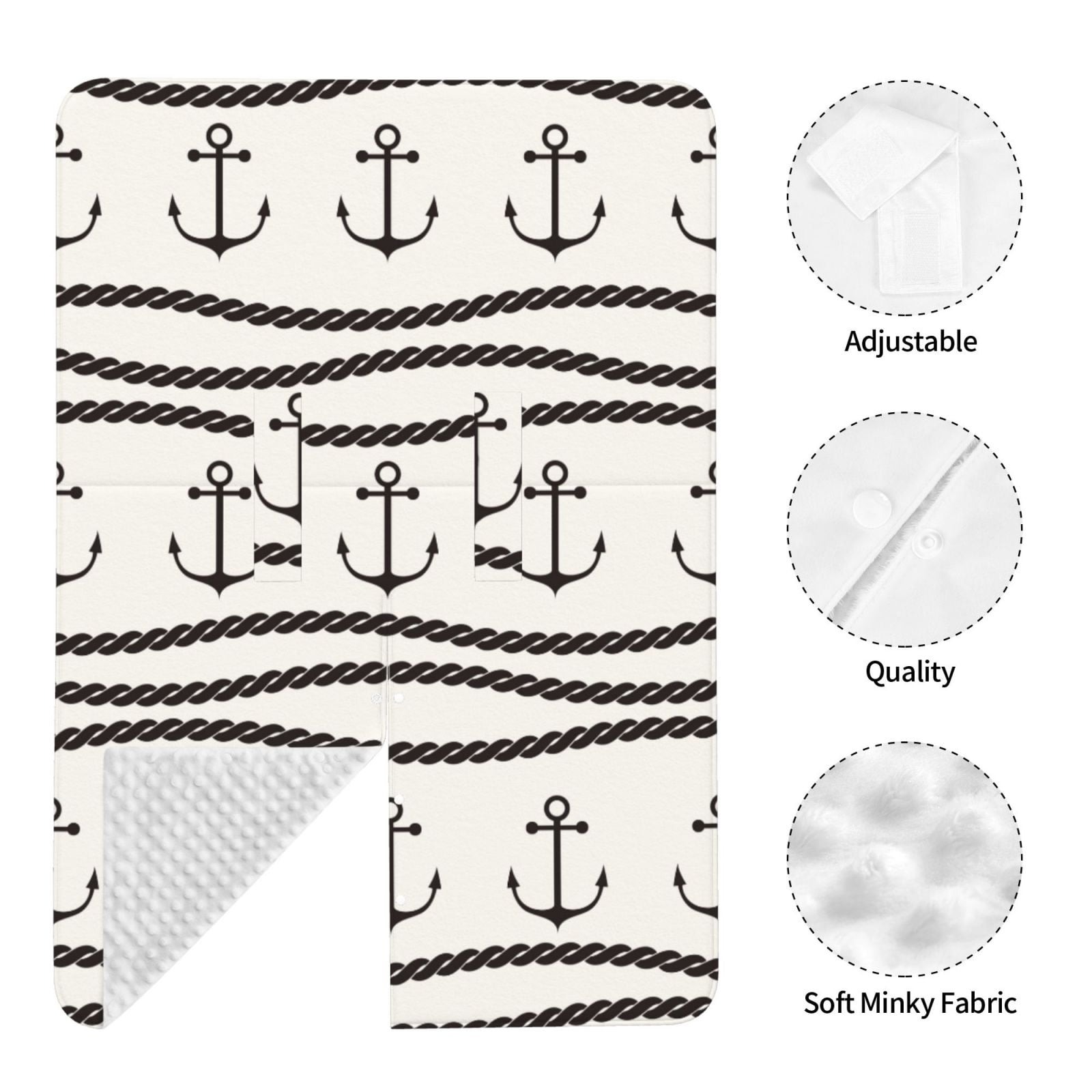 Naloa Anchors and Ropes Baby Car Seat Cover, Breathable Baby Carrier Cover, Multiuse Baby Carrier Cover & Nursing Breastfeeding Cover