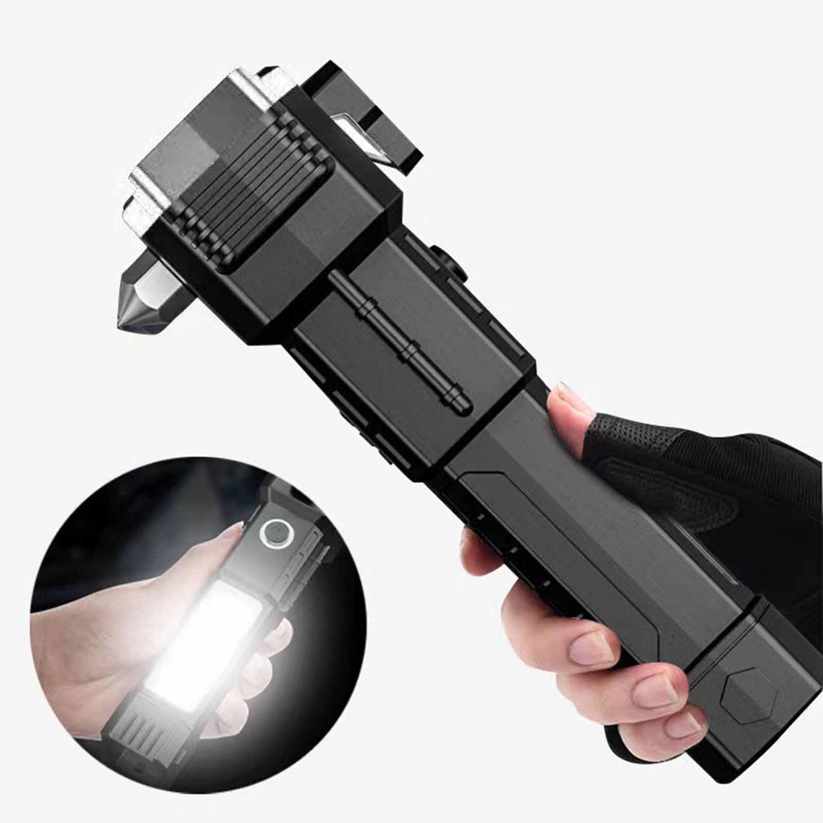 SuoKom Car Safety Hammer Flashlight,Emergency Escape Tool With Window Breaker Cutter,LED High Lumens Rechargeable Powered Emergency Tool Flashlight on Clearance