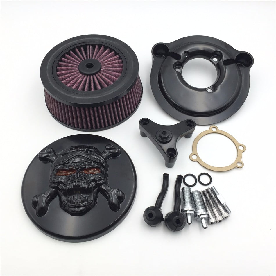 GUAIMI Air Cleaner Intake Filter System Kit For Sportster XL1200 Iron 883-Jolly Roger Pirate 
