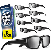 Solar Eclipse Glasses 2024 Approved CE and ISO Certified Solar Eclipse 10 Pack - Full Frame Glasses Safe Shades for Direct Sun Viewing