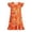 Orange1, variant on Girls Halloween Flutter Sleeve Dress, Cute Pumpkin Ghost Bat Print Ruffle Hem A-Line Kids Party Dress for Trick-or-Treat Holiday Daily Outdoor Wear(Purple,5-6 Years)