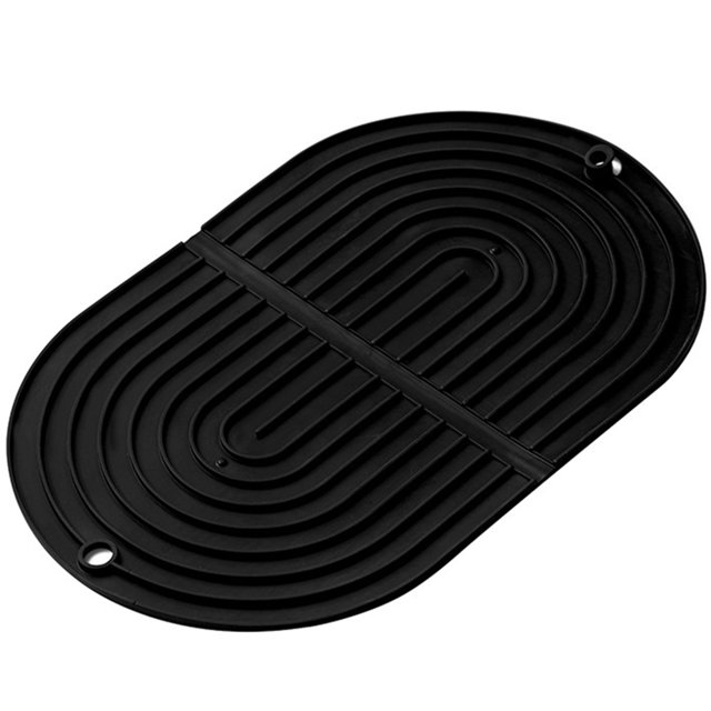CAROOTU Large Multifuctional Drying Mat Heat Insulation Holder Dish Cup Draining Pad Table Placemat Kitchen Supply Blue