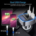 thumbnail image 2 of Transmisor FM Bluetooth, adaptador de radio para coche con micrófono y 2 cargadores USB, pantalla LED, kit manos libres para coche, 2 of 5