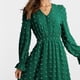 thumbnail image 5 of Vestido largo bohemio con lunares, corte en A, vestido escalonado con volantes para mujer, traje diario Ygjytge Verde T XXL para Mujer, 5 of 5