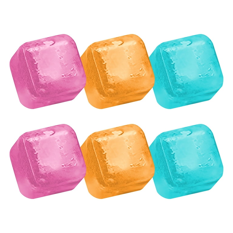 80 Pack Reusable Ice Cube for Drinks, Globe Square Plastic ice Cubes  Without Diluting BPA Free, Refreezable Ice Cubes for Coffee, Wine, Whiskey