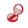 thumbnail image 1 of Jumpingount Joyero Almacenamiento de cuero Pendientes exquisitos Organizador Exhibidor Estuche Titular Viaje Boda Aniversario Accesorios Ropa, zapatos y accesorios Miscelánea Rojo Jumpingount AP015728-01, 1 of 6