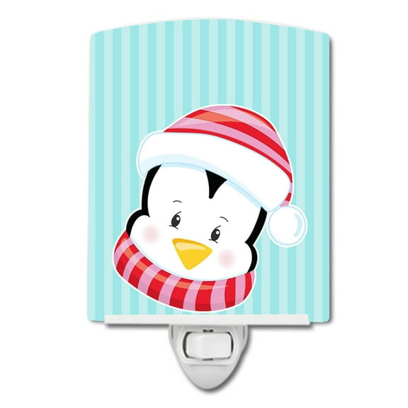 Caroline's Treasures BB8675CNL Christmas Penquin #1 Ceramic Night Light, 6x4x3", multicolor