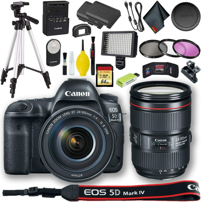 Canon EOS 5D Mark IV DSLR Camera with 24-105mm f/4L II Lens (Intl