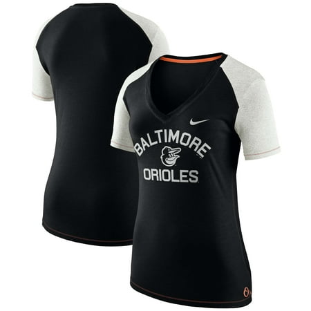 Nike Arch T-shirt - Baltimore Orioles Nike Women's Arch Fan V-Neck T-Shirt - Black