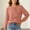 *Pink, variant on ClodeEU Women's Mock Neck Ruffle Front Long Sleeve Chiffon Shirt,Solid Elegant Office Dress Blouse Blue,Women's Plus L