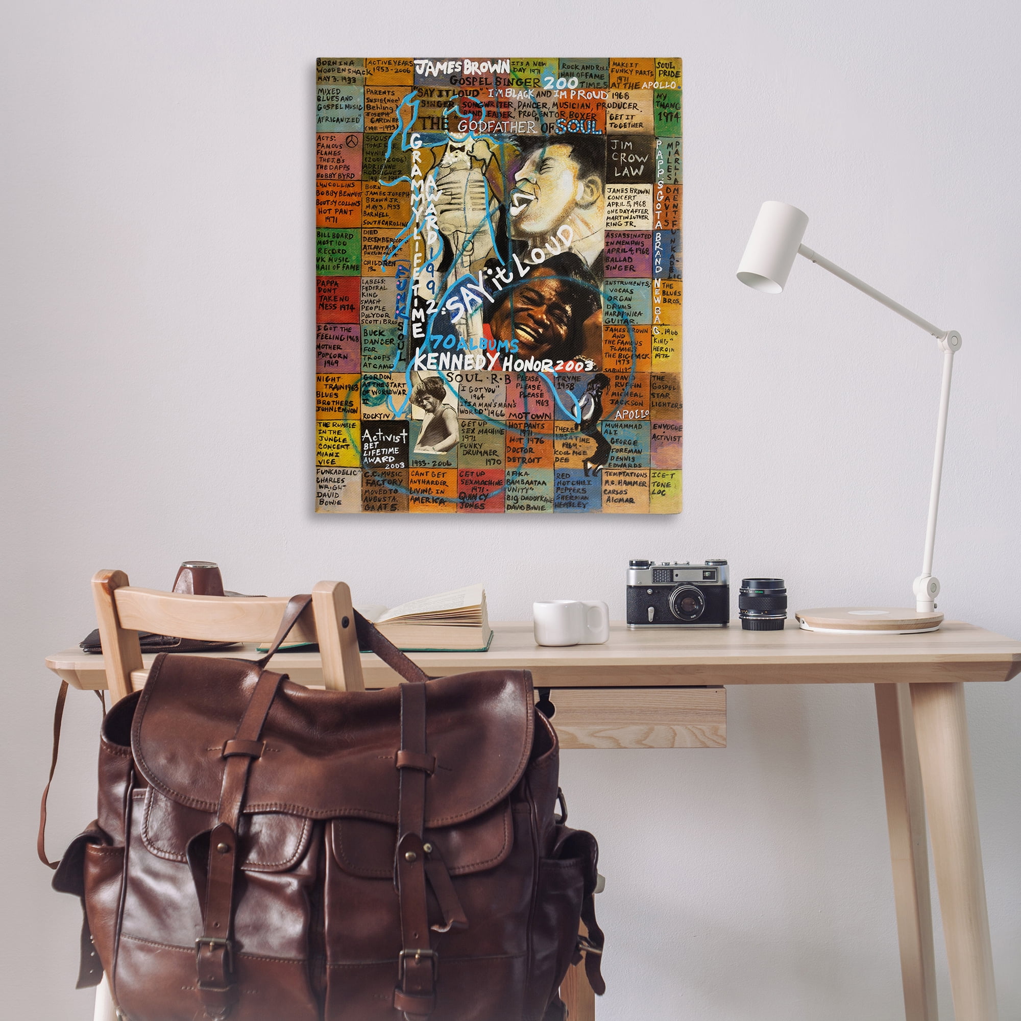 Stupell Industries James Brown Collage People Drawing Wrapped Canvas Art Print Wall Art, 36 x 48