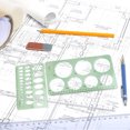 thumbnail image 1 of SWETRACE 4Ud Kit De Y Plantillas Geométricas De Plástico Verde Claro Para Uso En Dibujo Y, 1 of 7