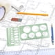 thumbnail image 1 of SWETRACE 4Ud Kit De Y Plantillas Geométricas De Plástico Verde Claro Para Uso En Dibujo Y, 1 of 7