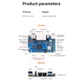 thumbnail image 1 of Placa de Desarrollo RV2 con CPU RISC-V de 8 Núcleos y 2 Puertos de Alta Potencia, WiFi, BT5.0, BLE, M2, PCIE, SSD, Compatible con Operativo , 2 GB., 1 of 5