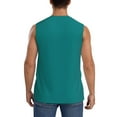 thumbnail image 4 of Easygdp Teal Men's Breathable Tank Tops Sleeveless Sporty T Shirts for Basketball, Mountaineering, Bodybuilding -Small, 4 of 8