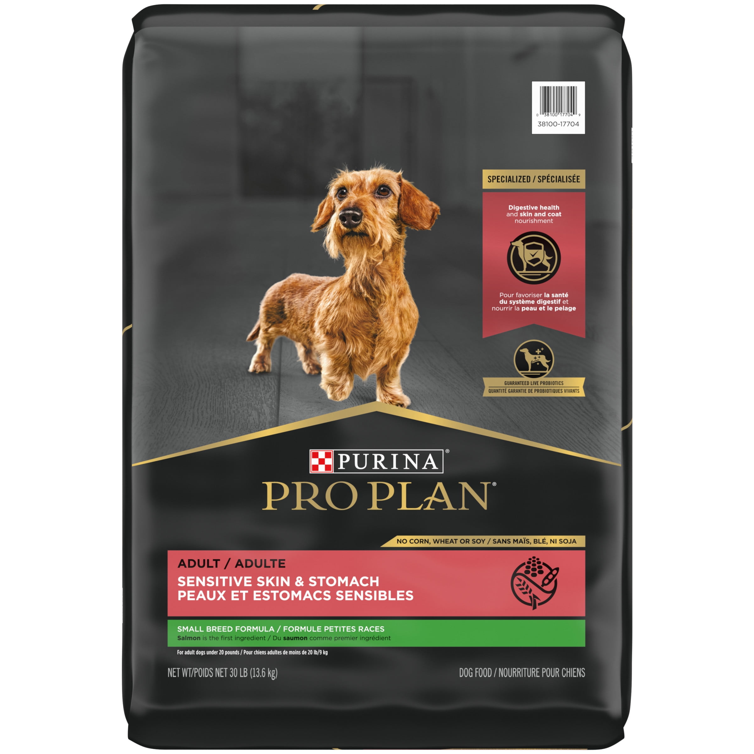 Purina Pro Plan Sensitive Skin and Stomach for Adult Dogs Under 20 lb ...