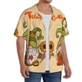 thumbnail image 2 of Xecao Gnomes Happy Thanksgiving Men's Casual Short-sleeved Shirt, a button-up collared shirt with a pocket-XX-Large, 2 of 5