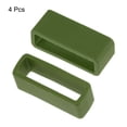 thumbnail image 3 of Uxcell Watch Band Strap Loops Silicone for 24mm Width Watch Band, Dark Green 4 Pack, 3 of 5