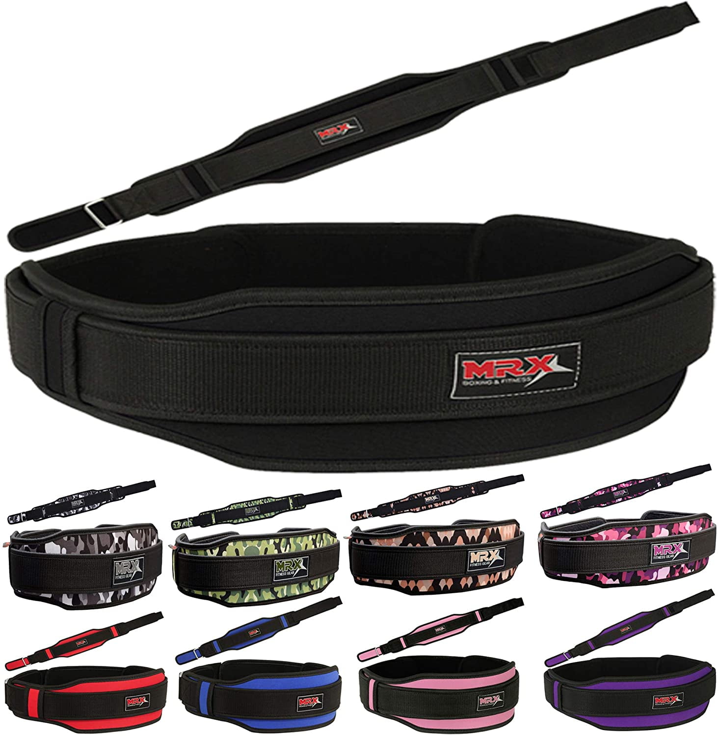 Weight Lifting Belt Gym Training Neoprene Fitness Workout Double Back Support 