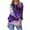 AA-Purple, variant on 3/4 Flared Sleeve Shirts for Women Vintage Marble Printed Tops Blouse Casual Loose Button Crewneck Pullover Tunics Tshirts Clothes Holiday Sales Purple L