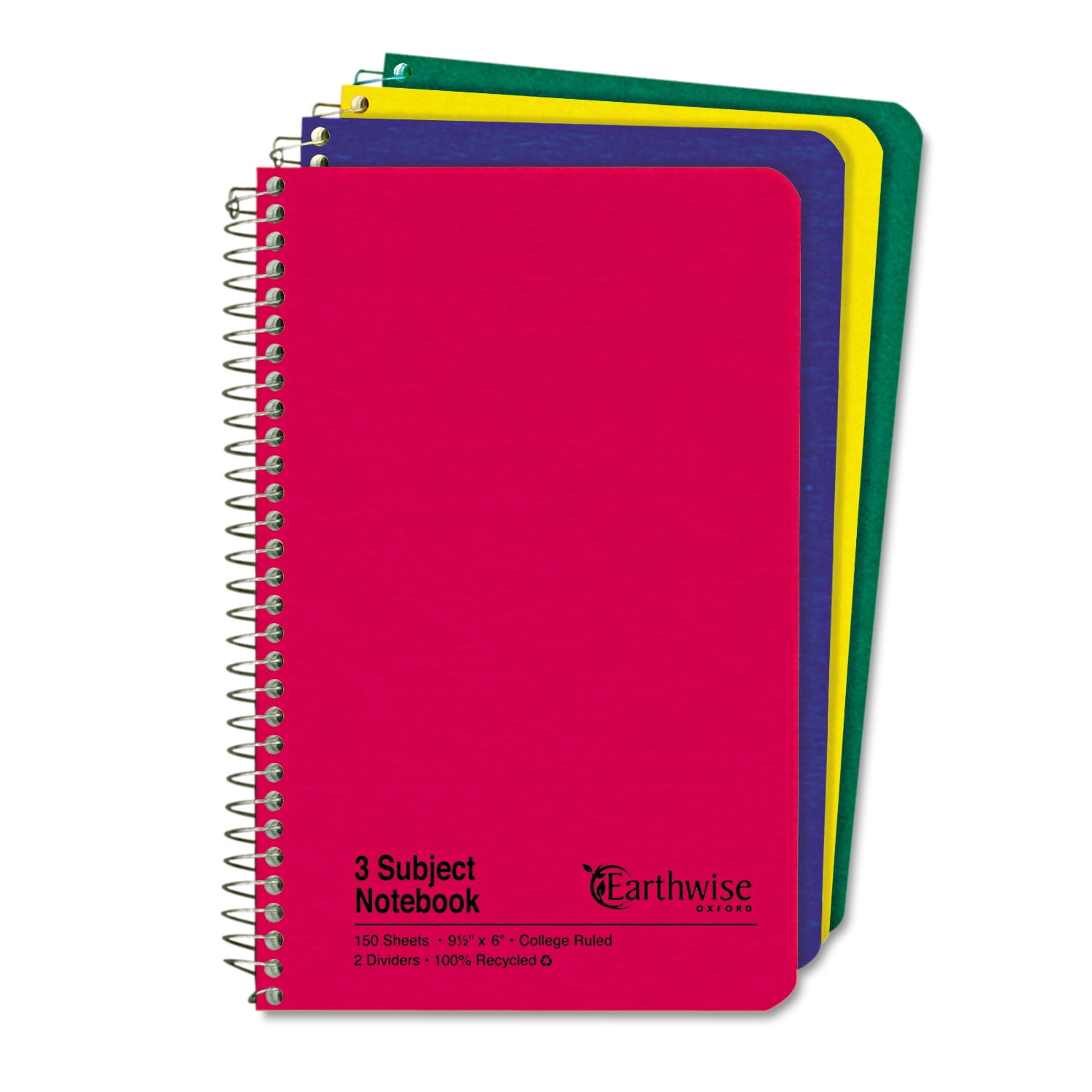Oxford, 3-subject Small Wirebound Notebook, ONE Notebook, color may vary, TOP25447, 1 Each