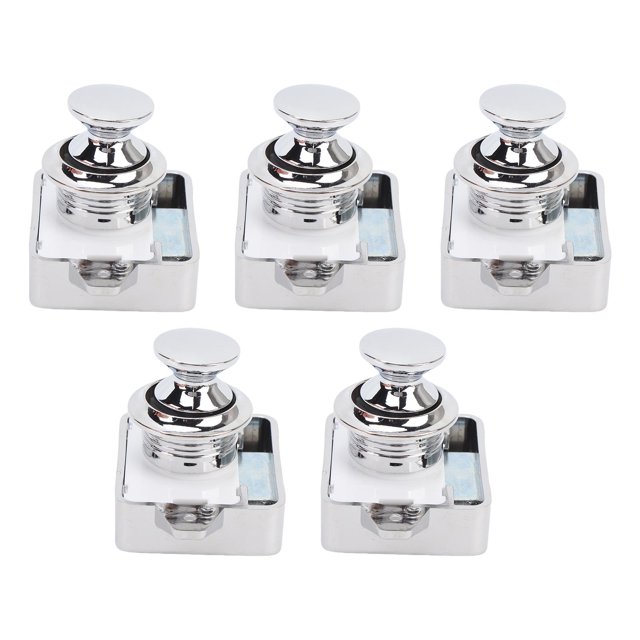 Cabinet Door Push Button Latch Zinc Alloy Exquisite Cupboard Door Knob Latch Lock for RV Motorhome RV Spare Parts