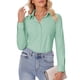 thumbnail image 1 of Camisas con botones para mujer Siliteelon de manga larga, color gris claro, 1 of 9
