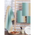 thumbnail image 2 of Teal Yellow Ombre Kitchen Dish Towels for Drying Dishes Set of 2, Farmhouse Modern Gradient Art Waffle Weave Microfiber Hand Tea Bathroom Towels Quick Dry & Absorbent Towel 15.7x23.6, 2 of 7