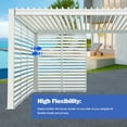 thumbnail image 5 of Domi Outdoor Living Louvered Pergola Screen, Waterproof Aluminum Privacy & Sun Shade, UV Resistant, Wind Block, White (Pergola Not Included), 5 of 8