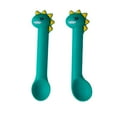 thumbnail image 1 of 2Pcs Baby Utensils Cartoon Dinosaur Toddler Feeding Silicone Baby Training Spoons for Kids, 1 of 12