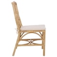 thumbnail image 4 of Safavieh Chadale Scandinavian Rattan and Fabric Dining Side Chairs, Natural/Cream (Set of 2), 4 of 6