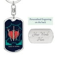 thumbnail image 2 of Tarot Card Tarot Swords Keychain Dog Tag Stainless Steel or 18k Gold, 2 of 16