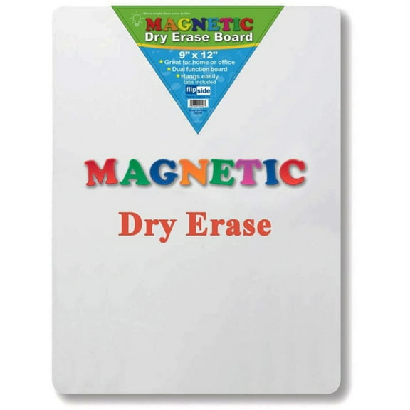 Flipside Magnetic Dry Erase Board - 9" (0.8 ft) Width x 12" (1 ft) Height - White Surface - Rectangle - 1 Each | Bundle of 5