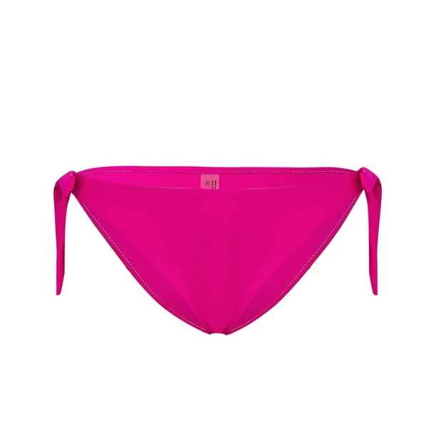 Traje de baño de mujer tipo bikini con pantalones cortos.
