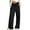Black, variant on GTEYOIJN Ladies' Casual Pants Scrub Pants Wide Leg Sweatpants Women Baggy Elastic High Waisted Pants Loose Fit Pull On Track Flare Trouser