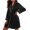 Black, variant on Silk Robes for Women Satin Long Sleeve Sleepwear with Belt Soft Lounge Mini Bathrobe for Wedding Party