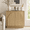 Oak-2Dr Fluted, variant on Wetalus Mid-Century Modern Sideboard Cabinet with Storage, Arched Doors, Walnut