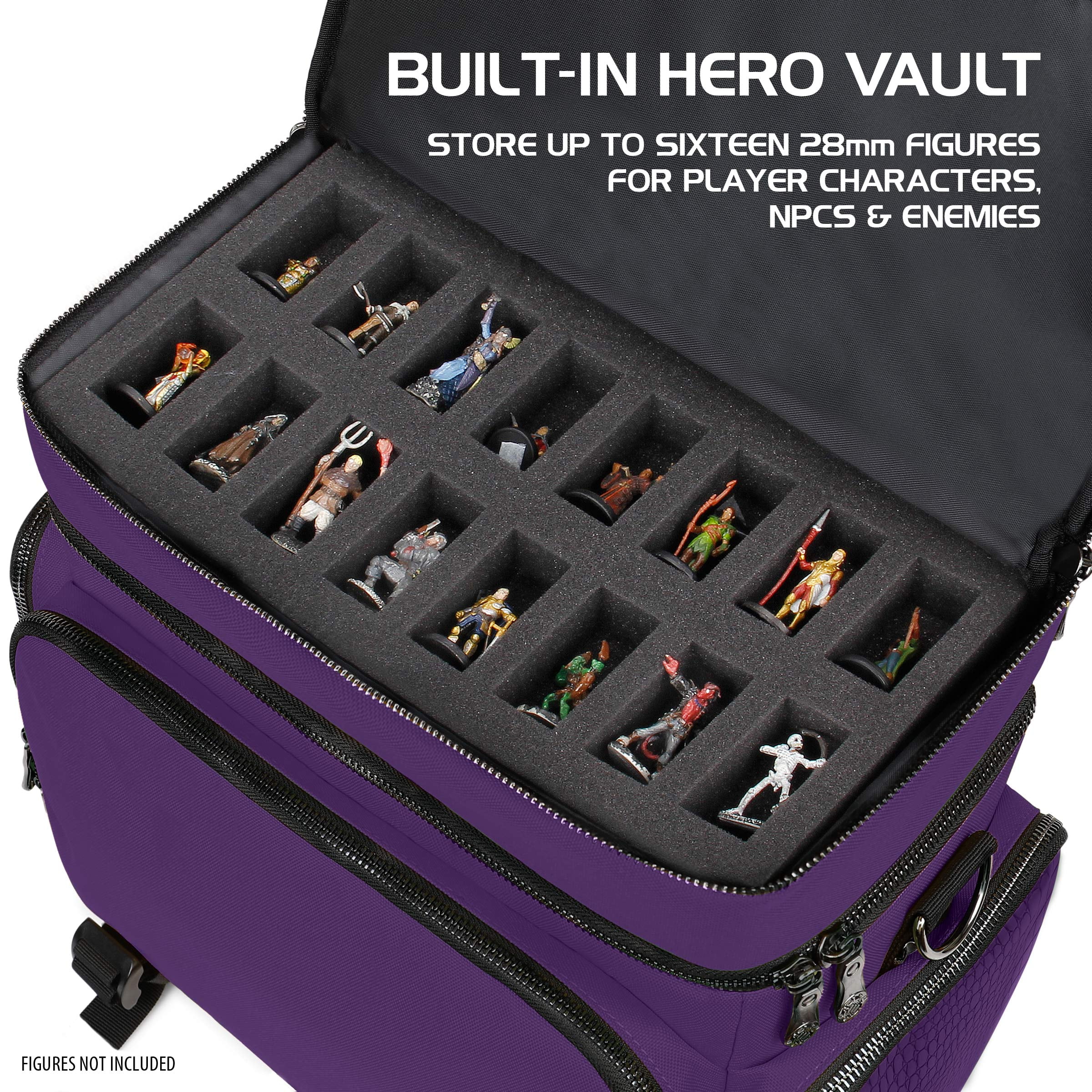 ENHANCE Collector's Edition Tabletop RPG Adventurer's DnD Bag with Dragon Hide (Dragon Purple)