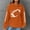 Orange, variant on WNEGSTG Knit Hoodie Women's Sweatshirt Football Graphic Long Sleeve Sweater Football Season Pullover