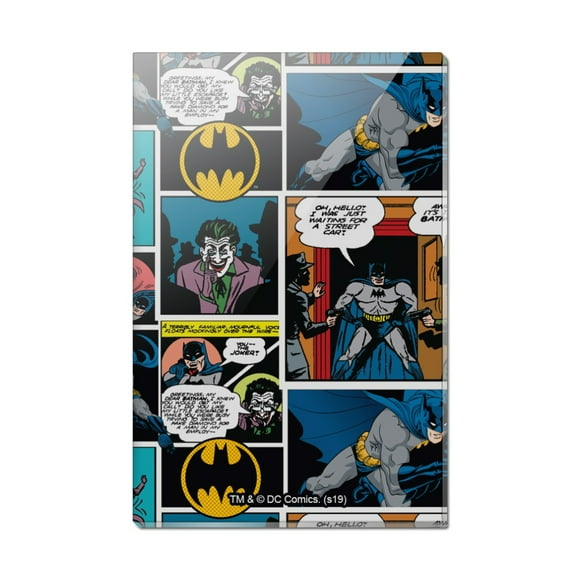 Batman Comic Pattern Rectangle Acrylic Fridge Refrigerator Magnet