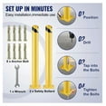thumbnail image 4 of Safety Bollard - 42 Inch Steel Post, 4.5" Diameter, Yellow Protective Bollards with Anchor Bolts - Traffic & Parking Lot Protection, 4 of 7